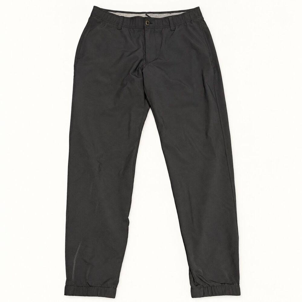 Under Armour Performance Pants 32x30 Black Stretch Tapered Jogger Cuff